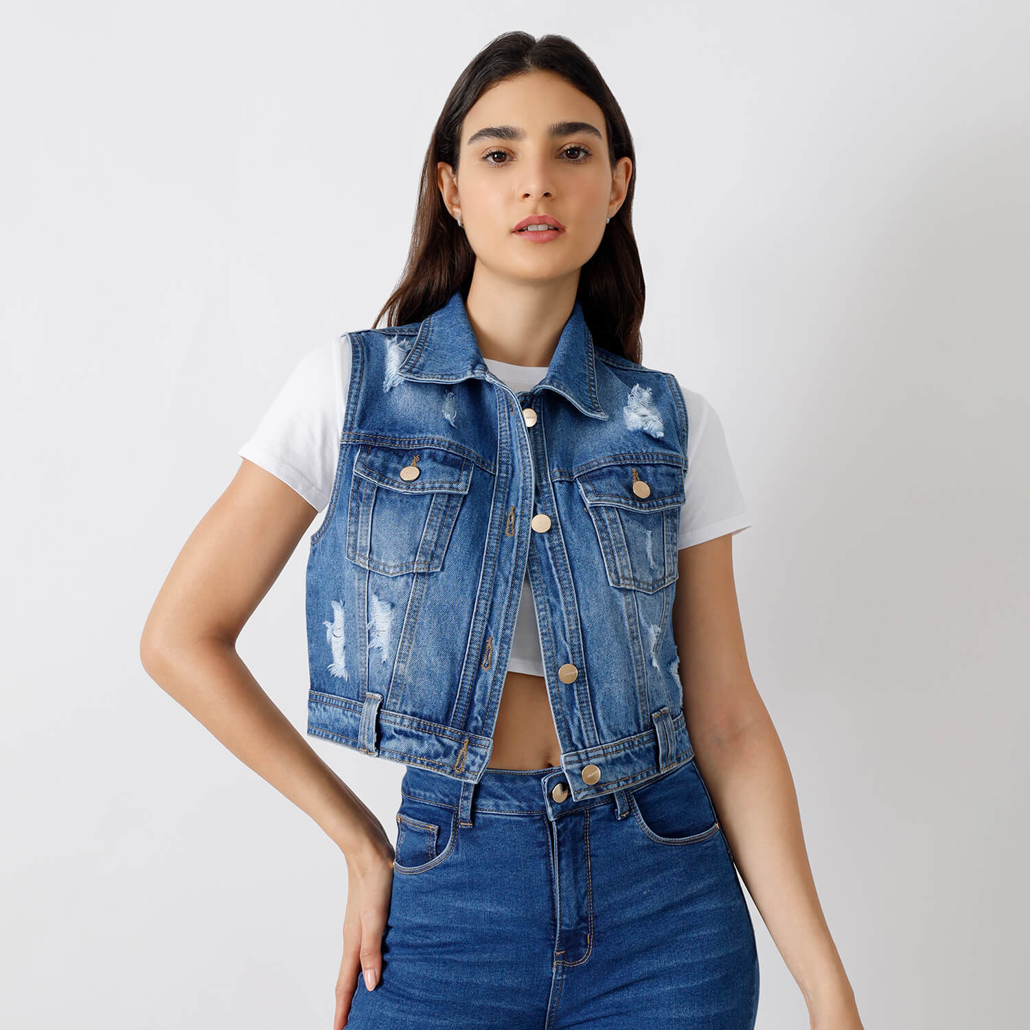 Walmart Chalecos Mezclilla Para Mujer Jeans Chaleco Para Mujer De