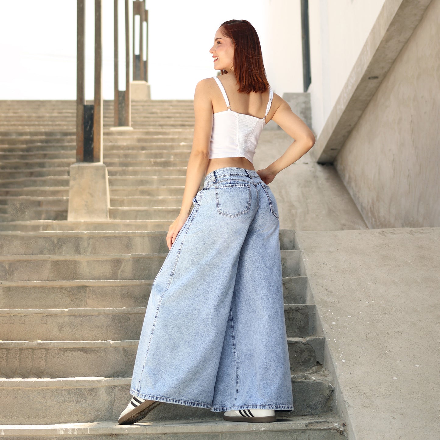 Jean Mega Wide Cristal Frosteado