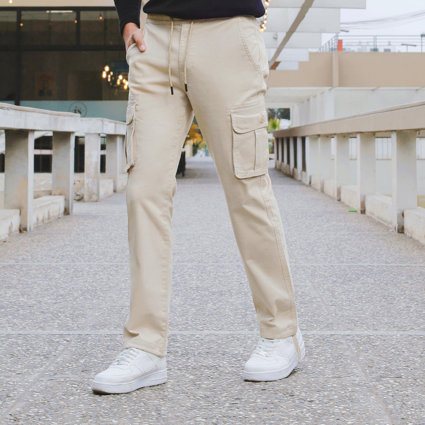 Jean Hombre Cargo Regular C/elástico Arena
