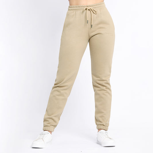 Jogger mujer beige