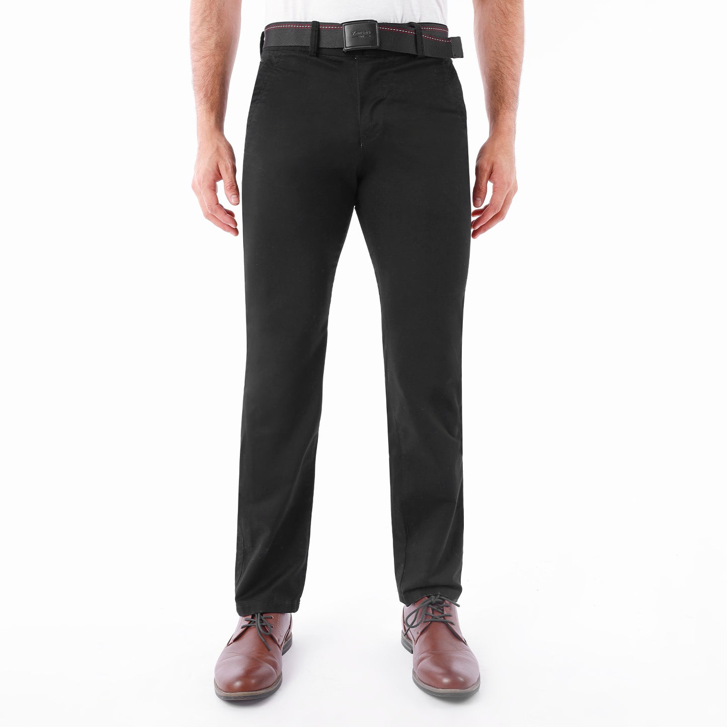Pantalón Drill Regular con Correa – Negro