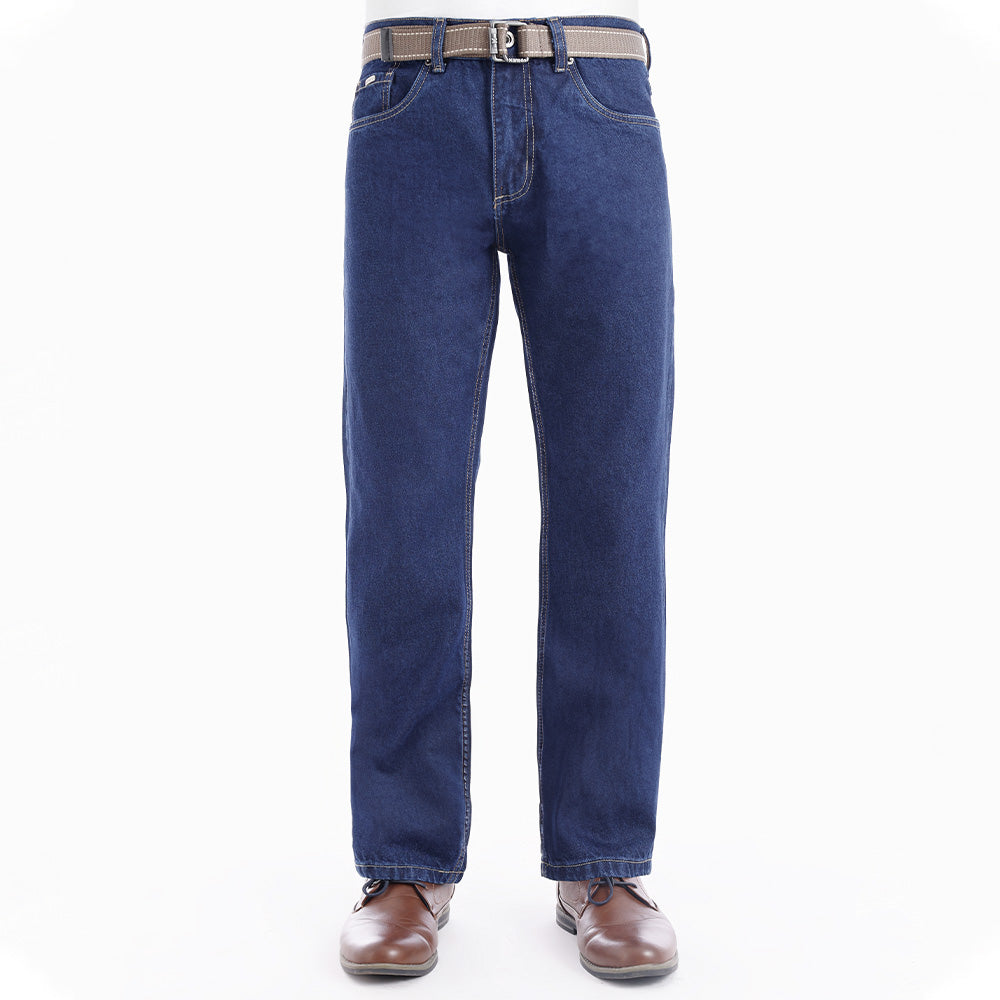 Jean clásico regular hombre azul