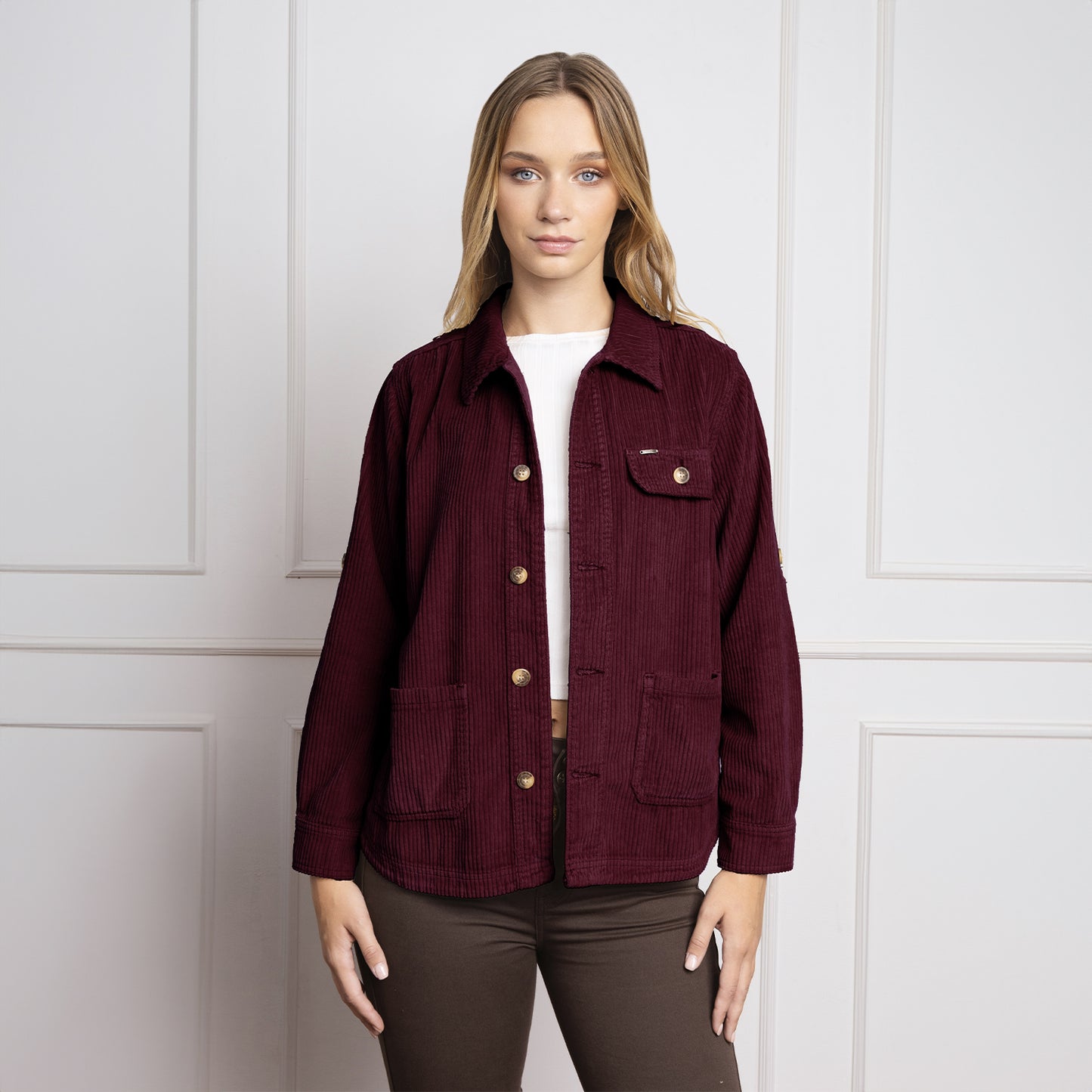 Camisaco Corduroy Guinda