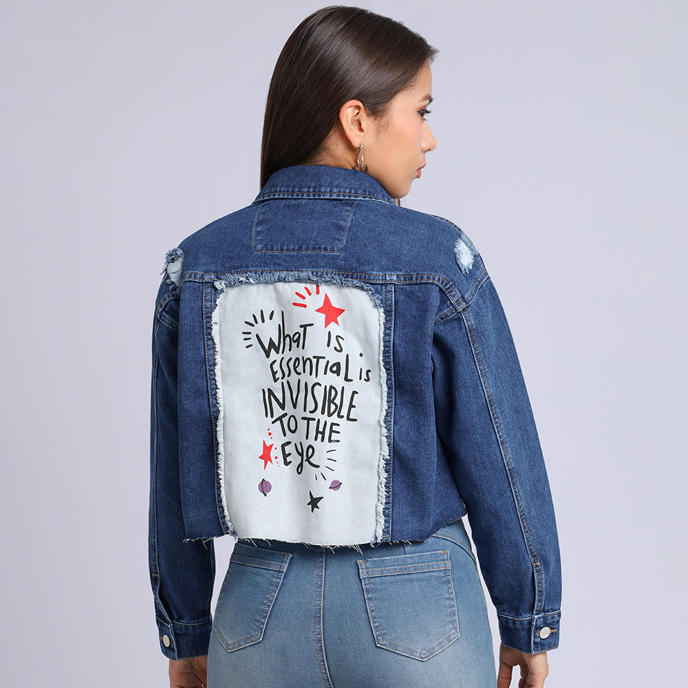 Casaca Dama Crop Estampado Pepper - 220333