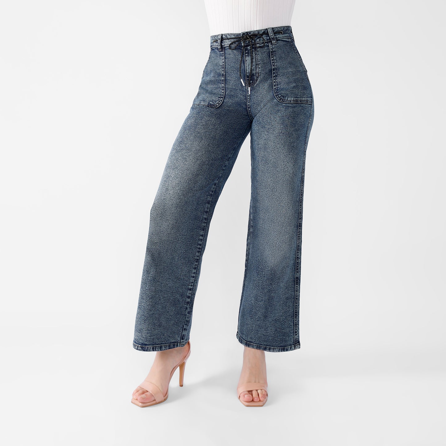 Pantalón Jean Lucia Cintura Wide Leg
