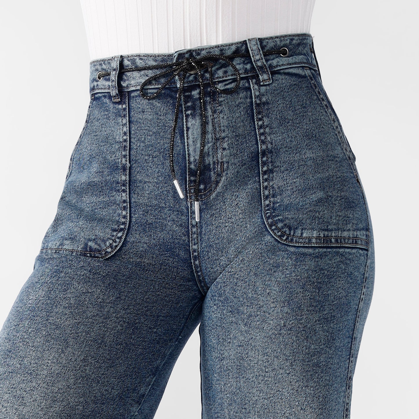 Pantalón Jean Lucia Cintura Wide Leg