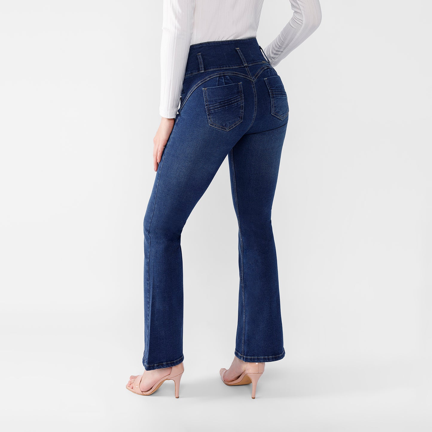 Pantalón jean Brisa Semicadera Flare 4 botones