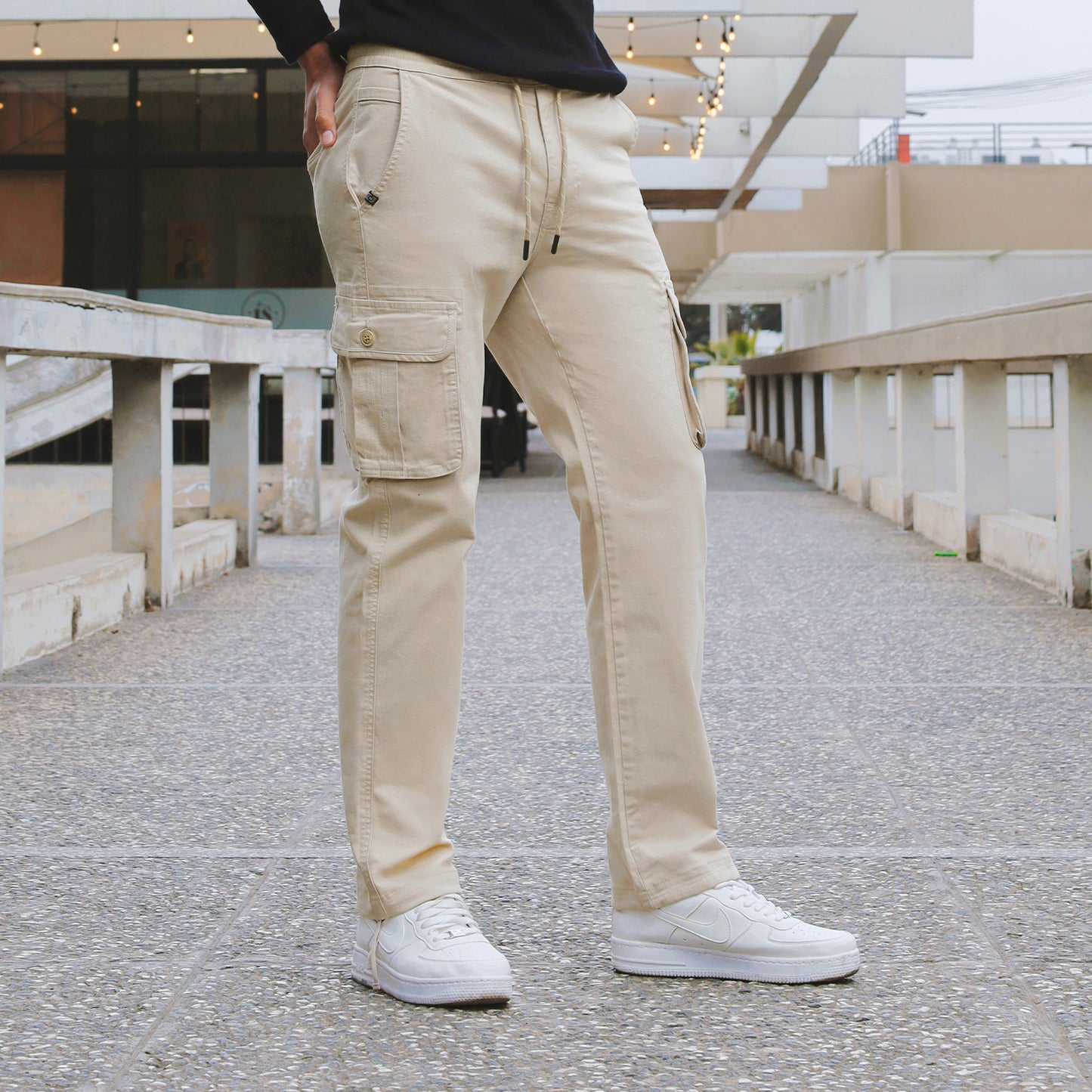 Jean Hombre Cargo Regular C/elástico Arena
