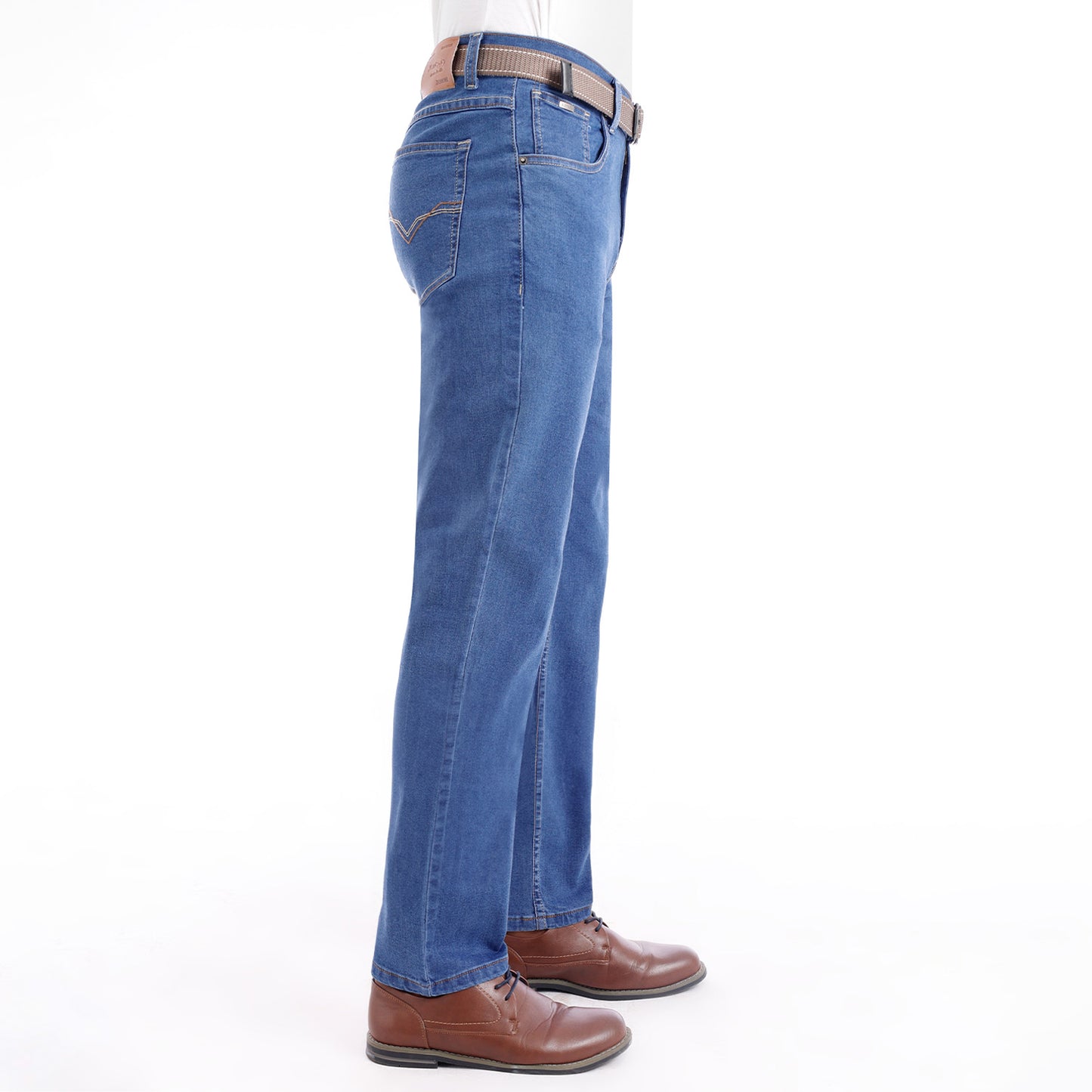 Pantalón de Caballero Regular Confort Premium con Correa - Cristal