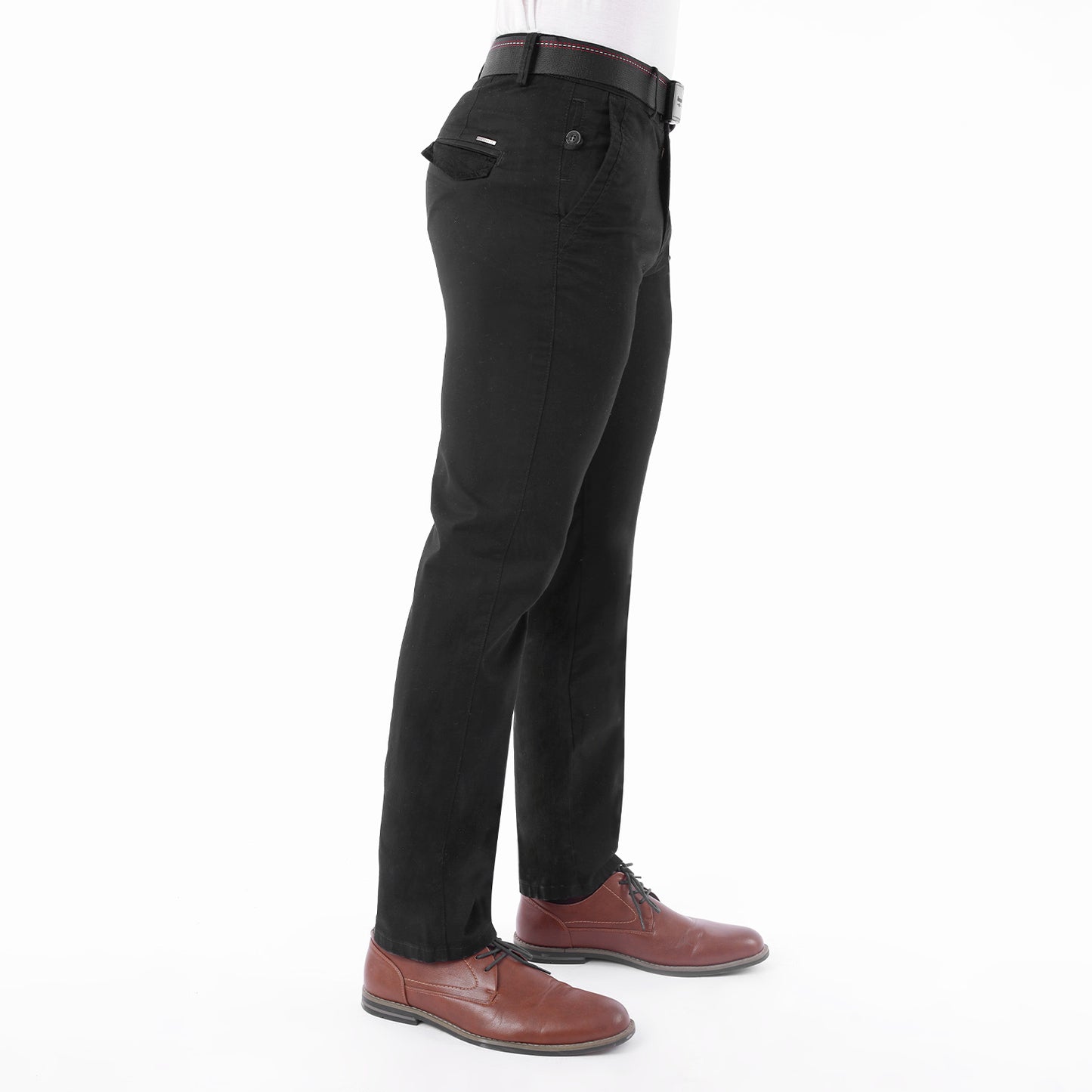 Pantalón Drill Regular con Correa – Negro