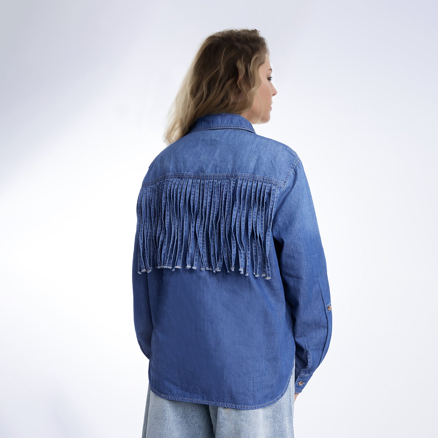 Blusa Lea Suelta C/flecos Cristal Moteado