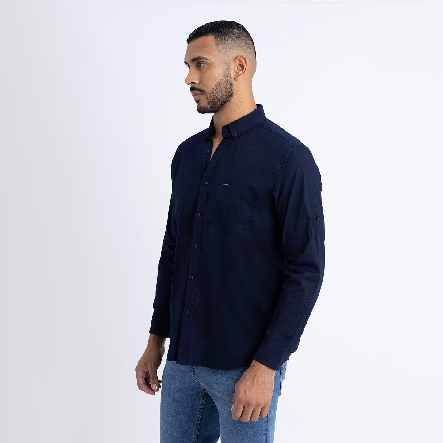 Camisa Regular Fit Azul Noche