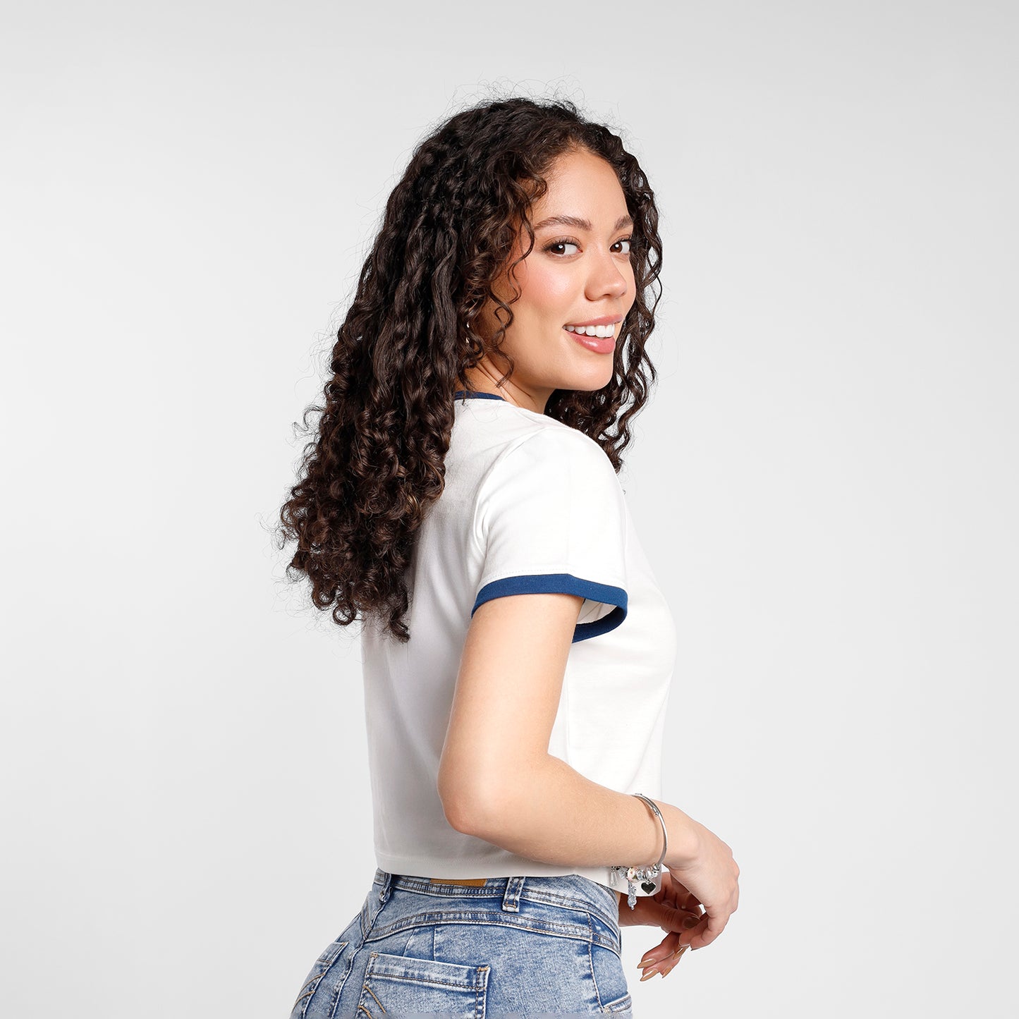 Polo Lary Crop - Acero