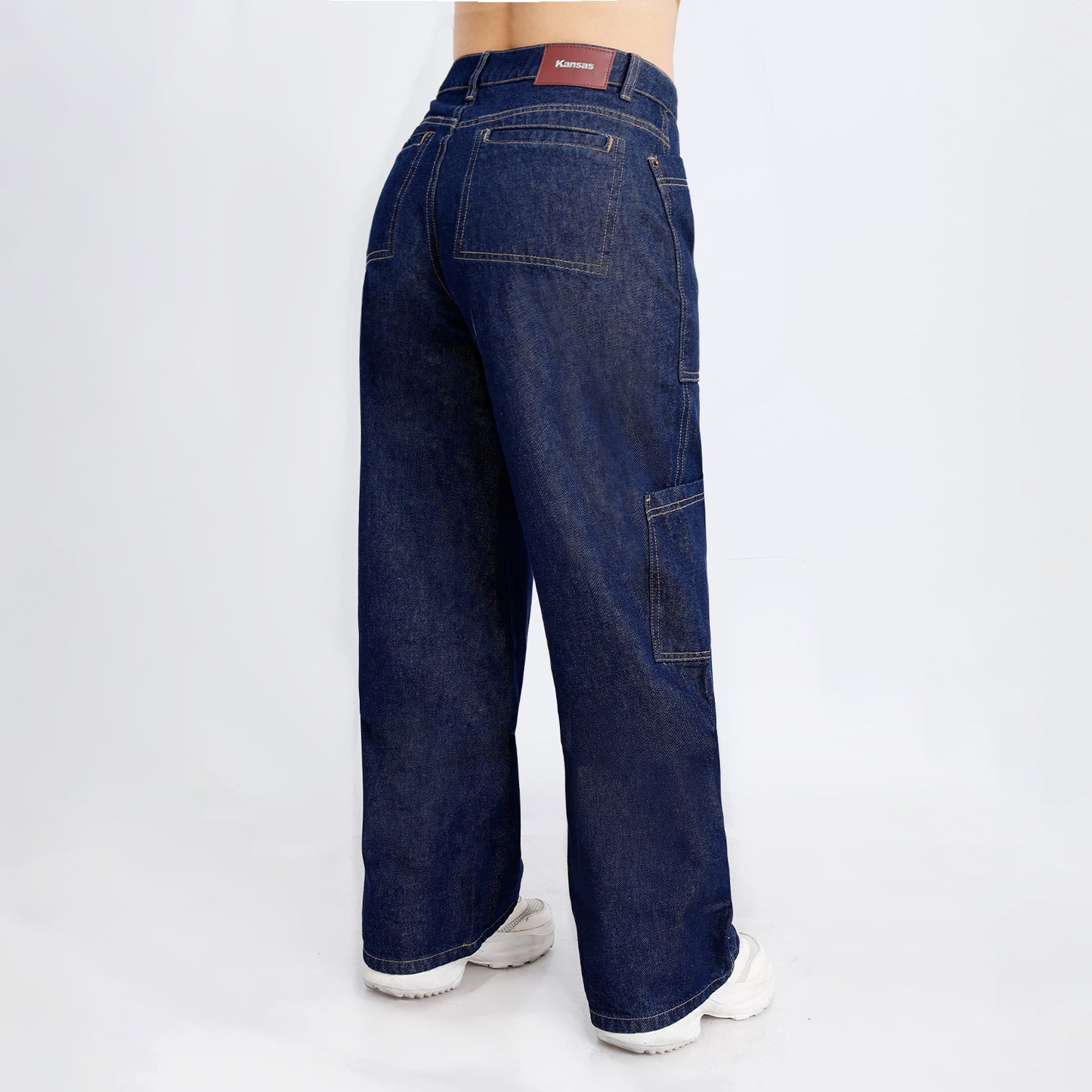 Jean Cintura Wide Leg Raw Natural