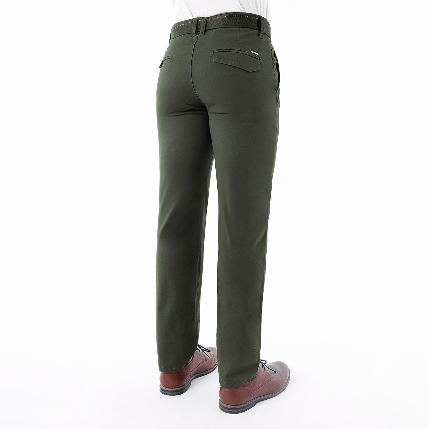 Pantalón Drill Regular con Correa – Verde