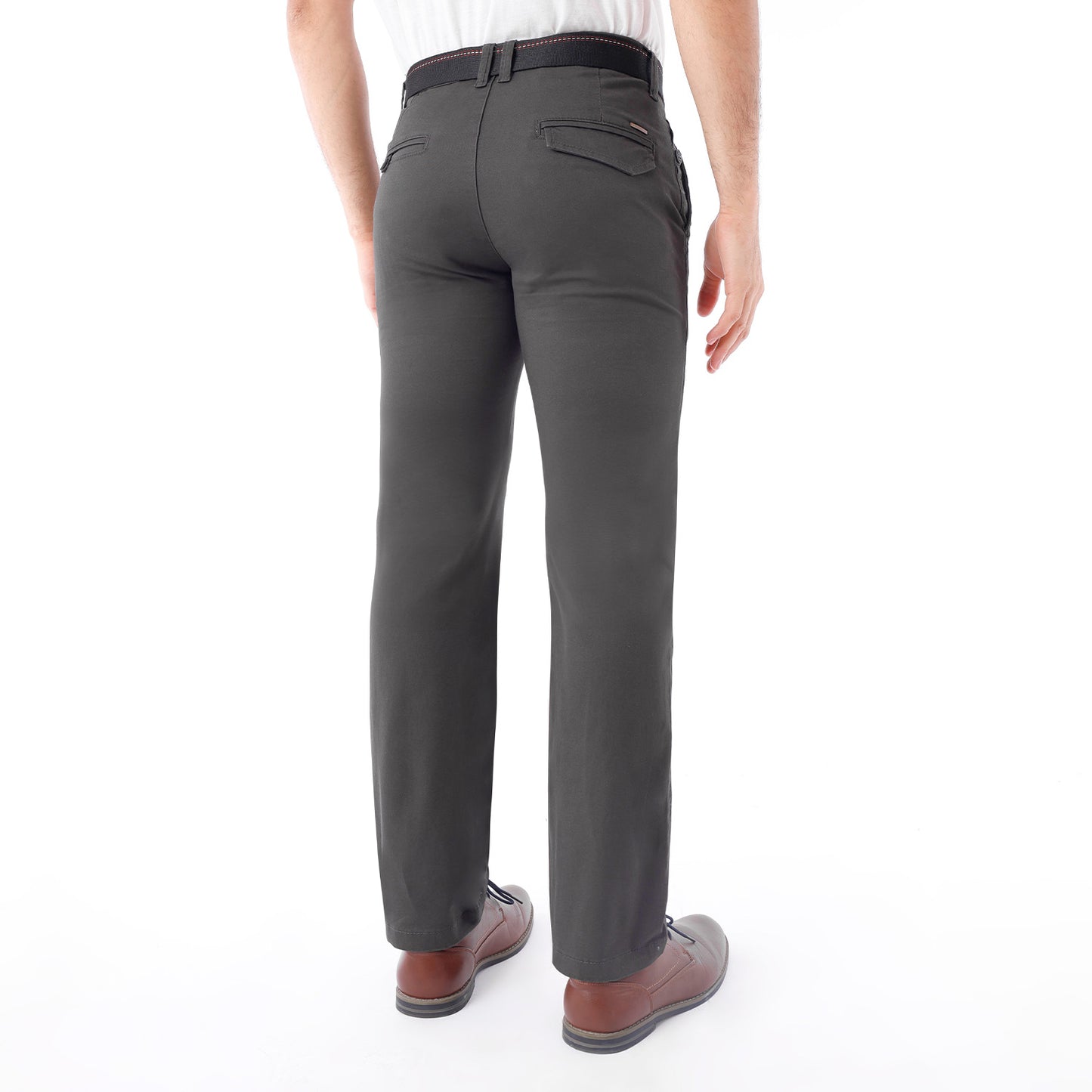 Pantalón Drill Regular con Correa – Charcoal