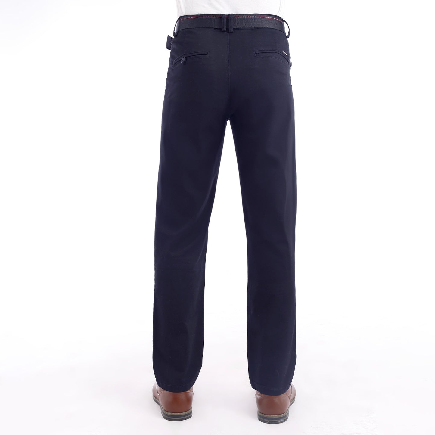 Pantalón Drill Regular Con Correa - Azul