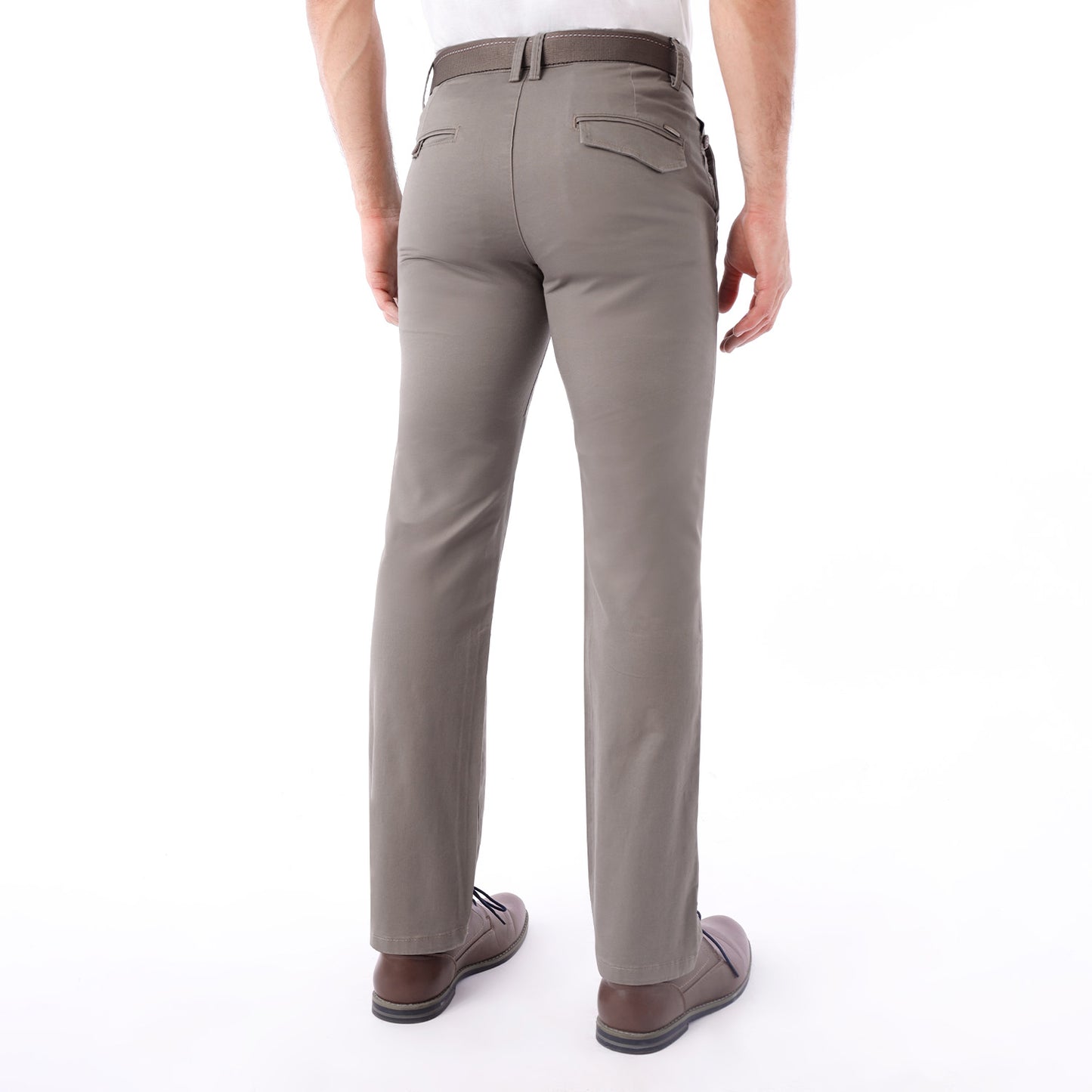 Pantalón Drill Regular con Correa – Taupe