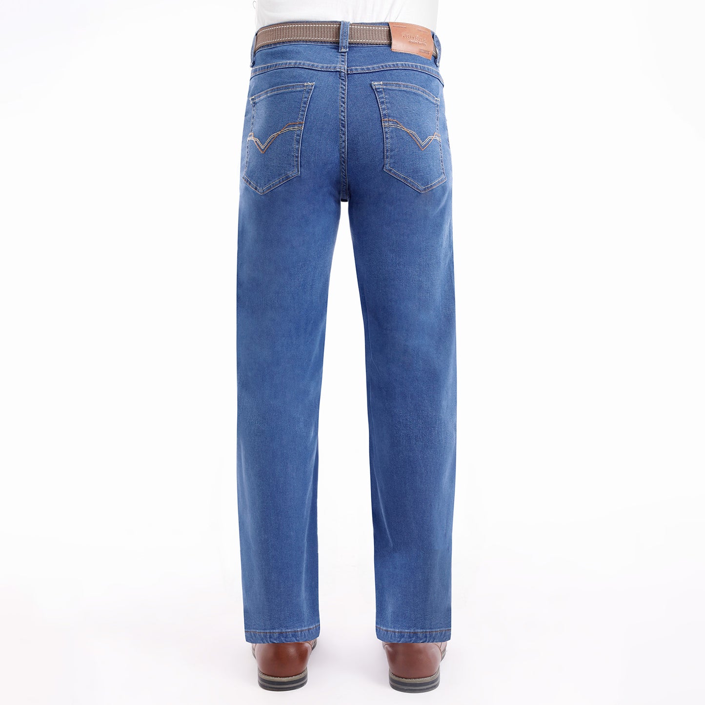 Pantalón de Caballero Regular Confort Premium con Correa - Cristal