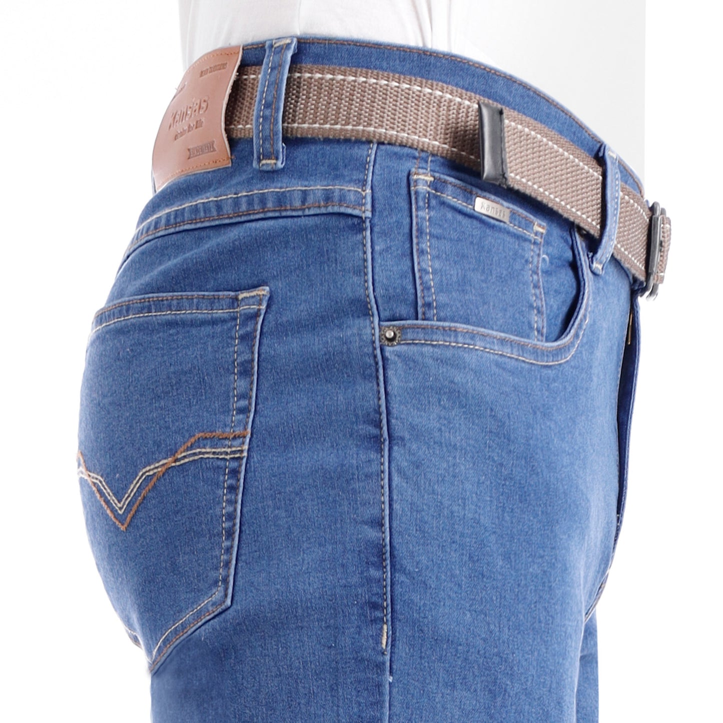 Pantalón de Caballero Regular Confort Premium con Correa - Cristal
