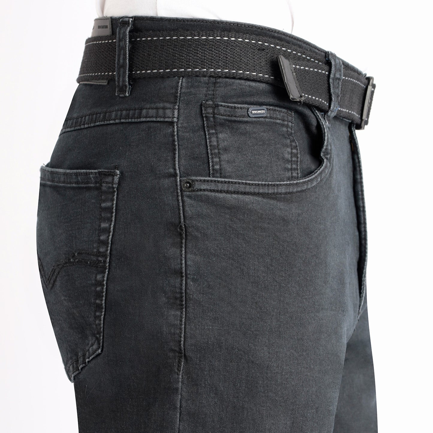 Pantalón de Caballero Regular Confort Premium con Correa - Plomo
