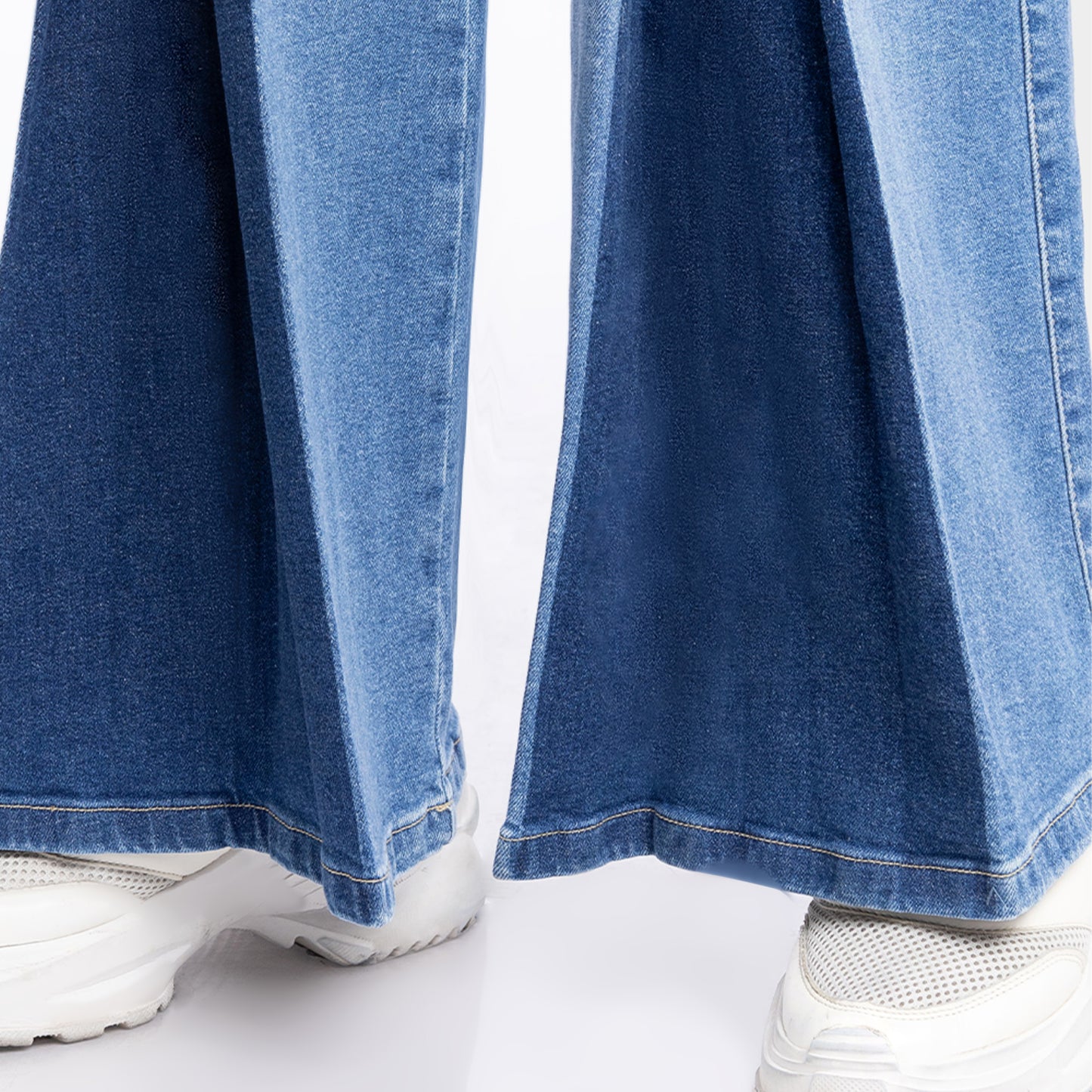 Jean Cintura Wide Leg Cristal Frosteado