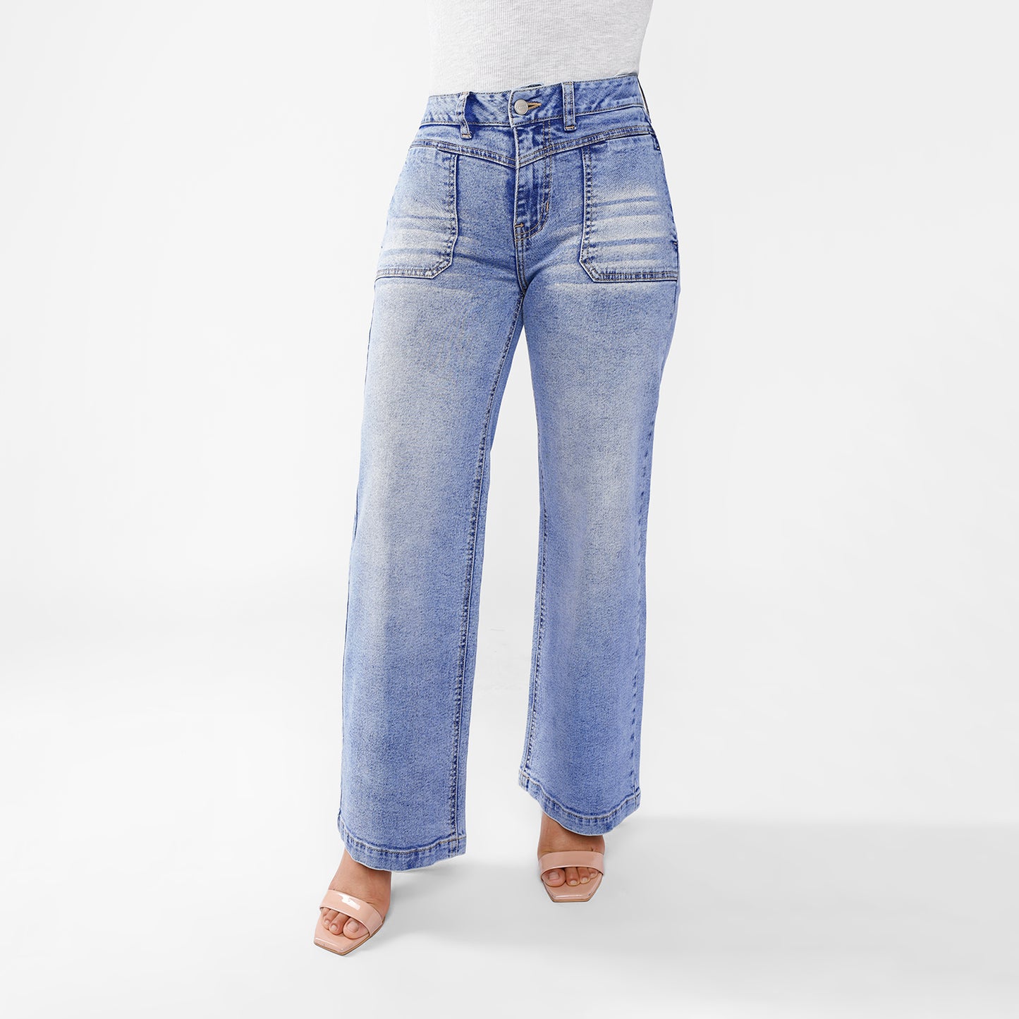 Pantalón Jean Bonnie Cintura Wide Leg