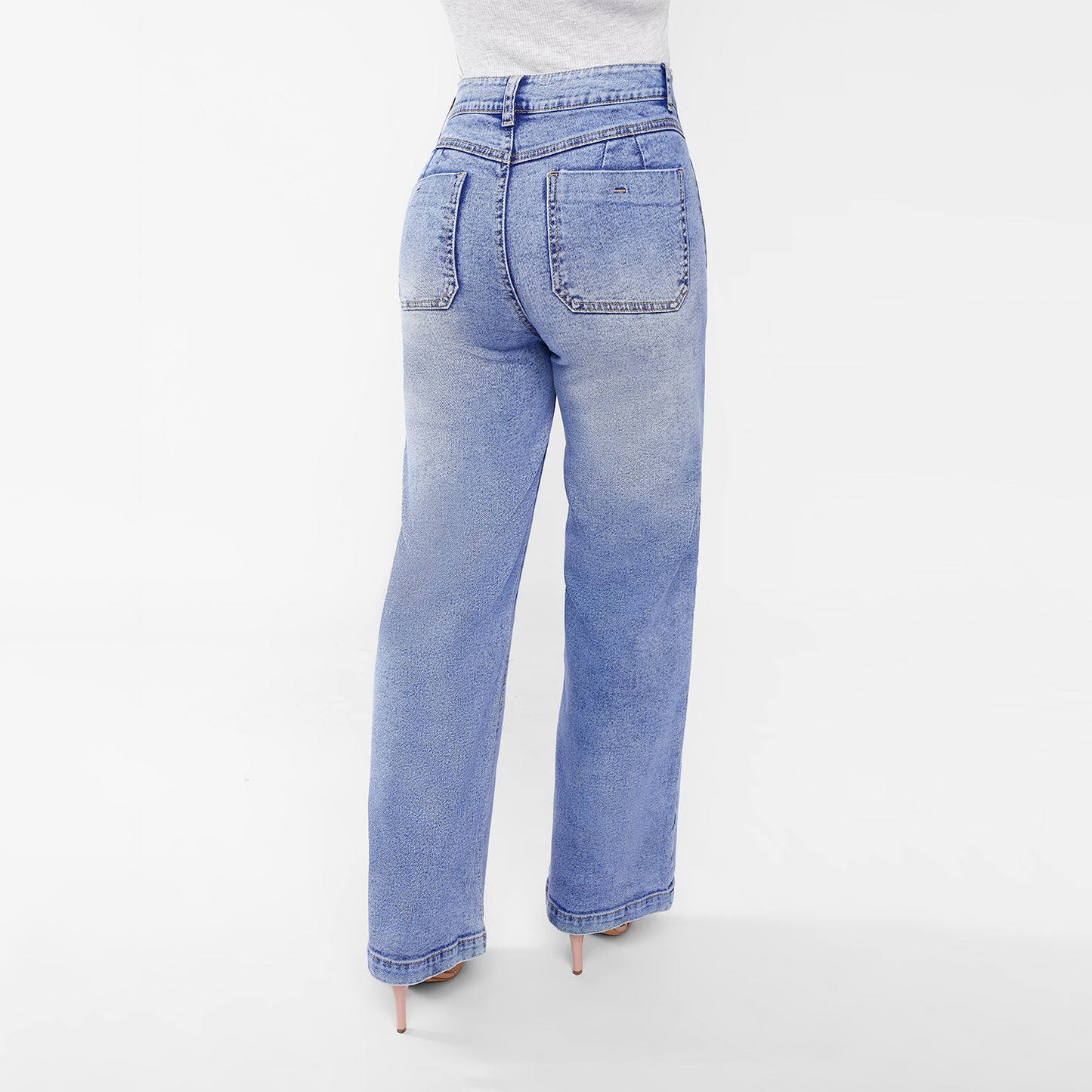 Pantalón Jean Bonnie Cintura Wide Leg