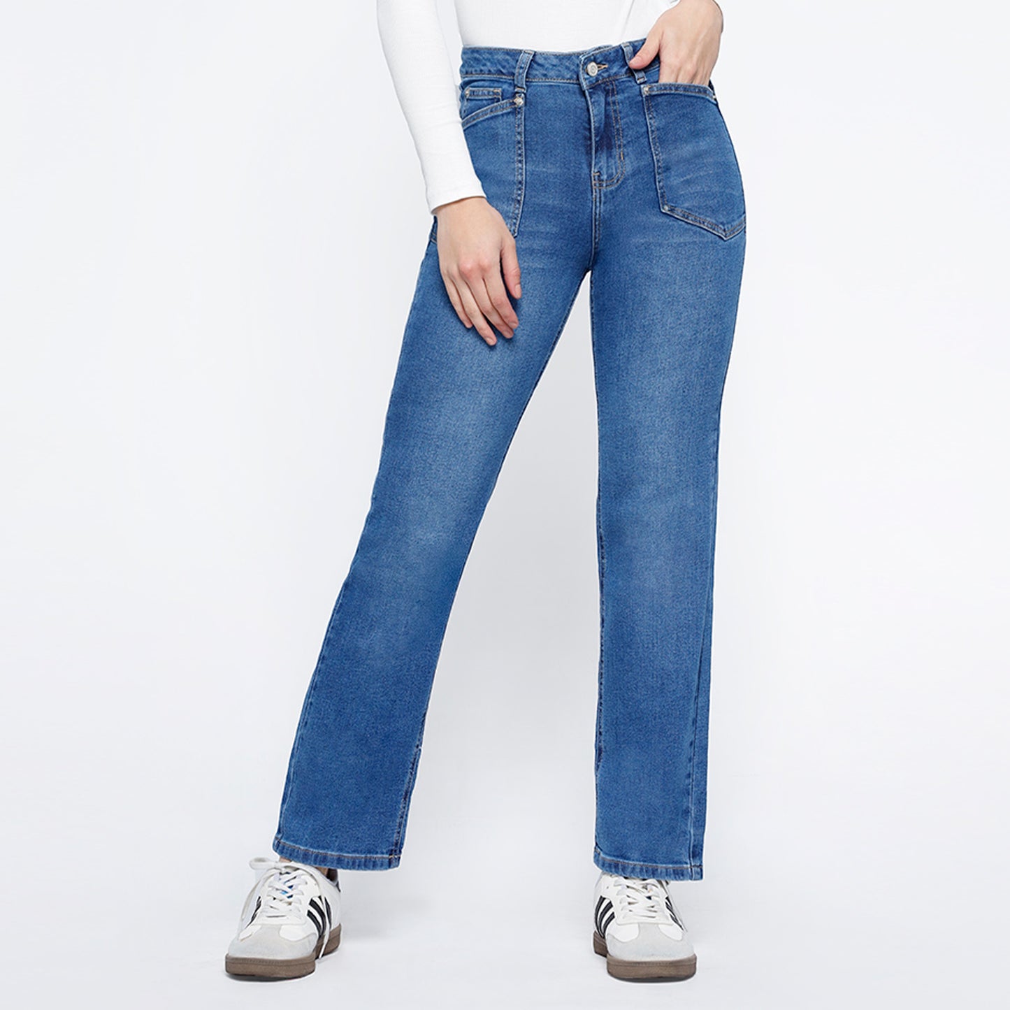 Pantalón Diana Cintura Straight 1b Pepper Moteado