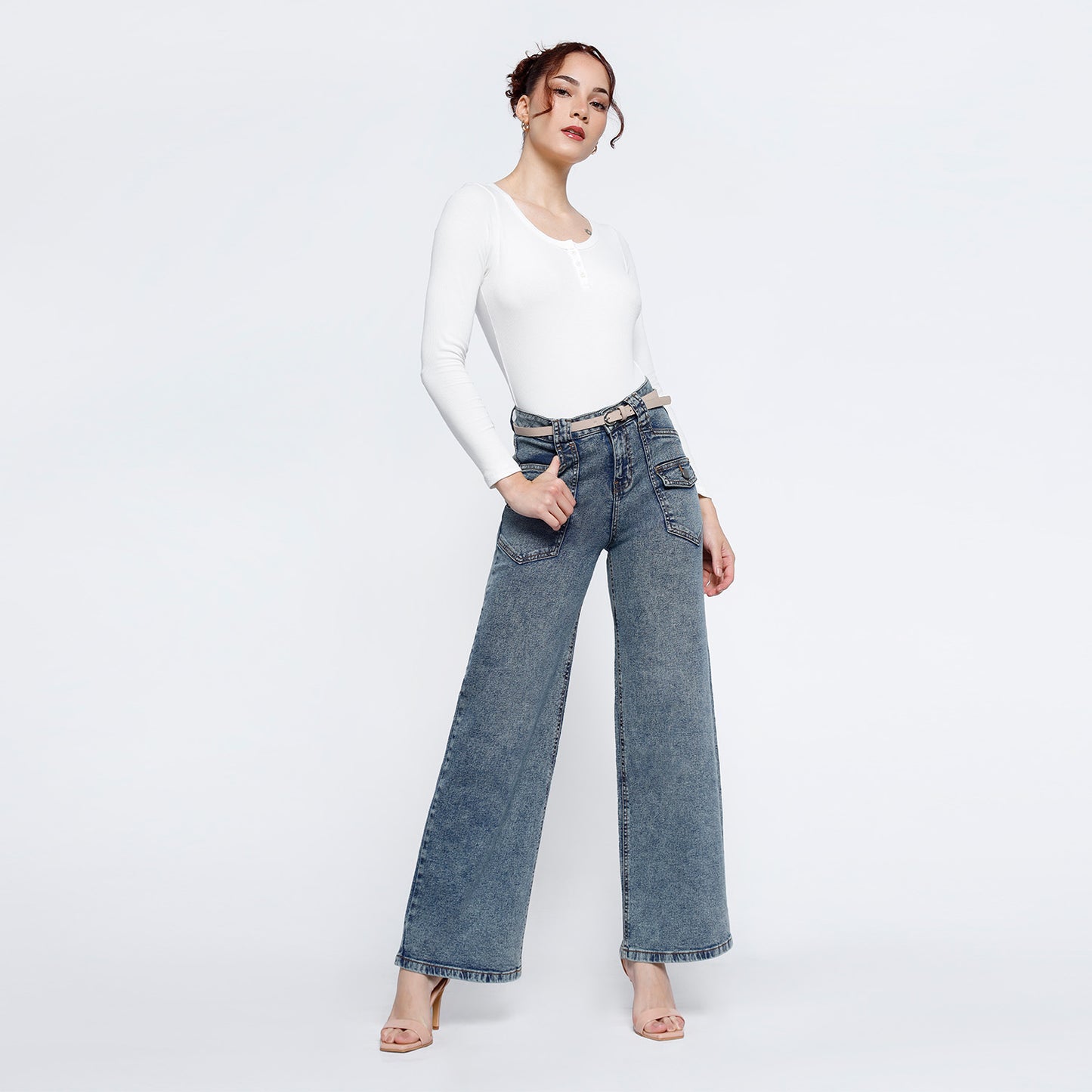 Pantalón Raquel Wide Leg con Correa