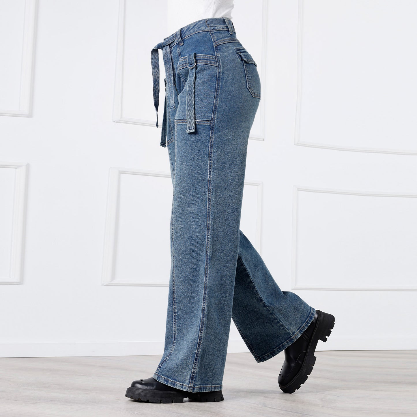 Pantalón Jean África Cintura Wide Leg