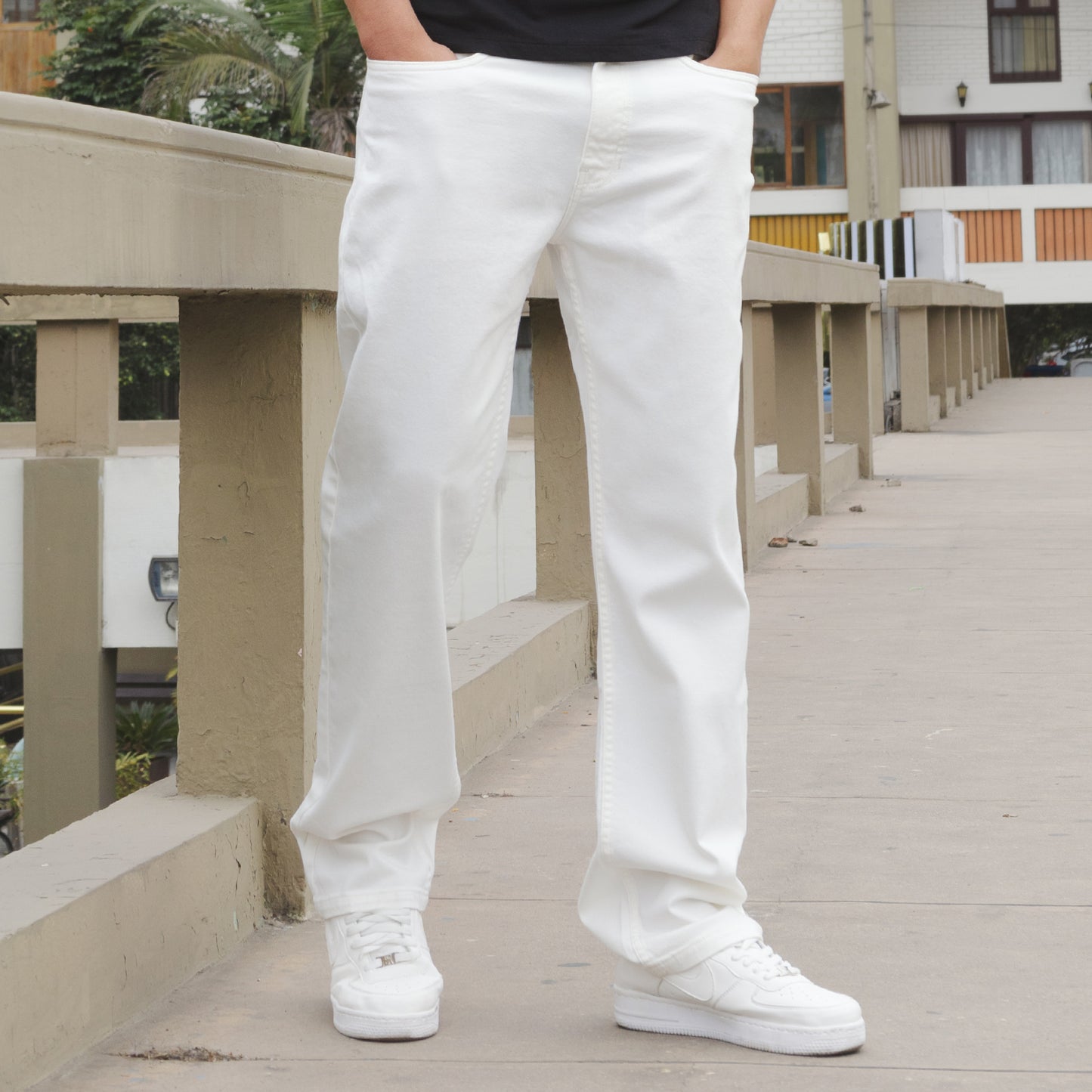 Jean Hombre Straight Recto Ecru