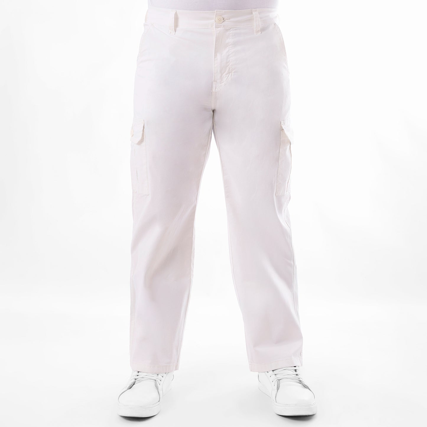Jean Hombre Paper Touch Cargo Loose Fit Ecru