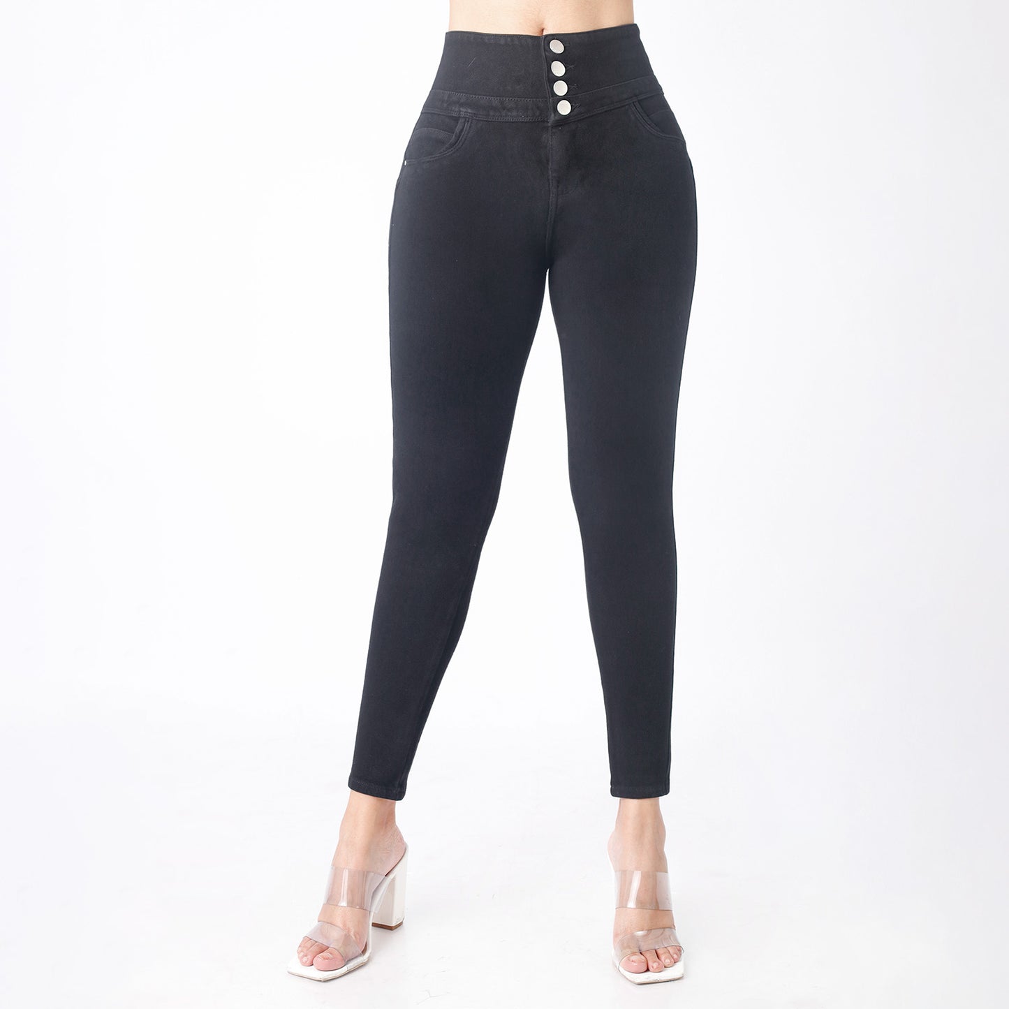 Jean French Terry Pitillo Cintura Dama Negro - 230264