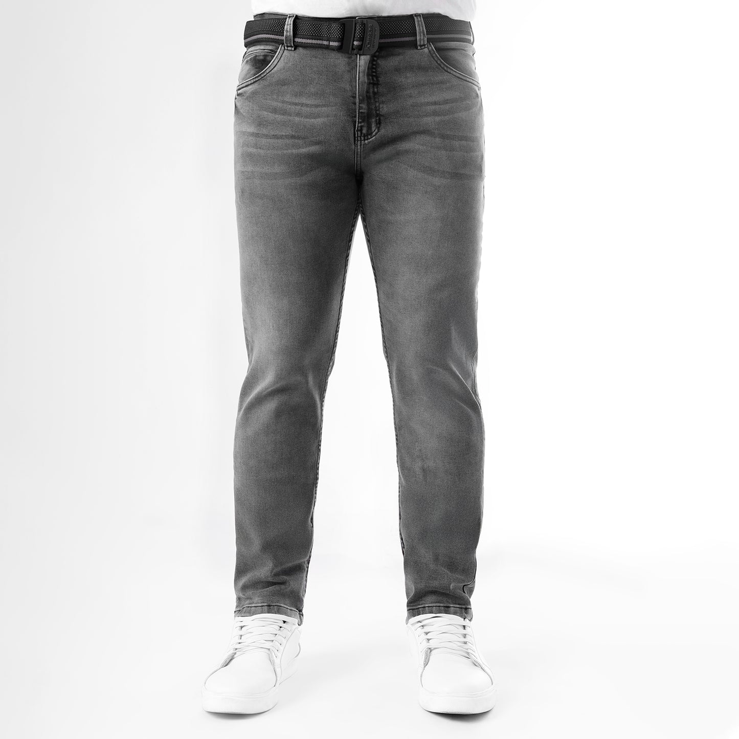 Jean Hombre Skinny Fit C/correa Plomo Focalizado