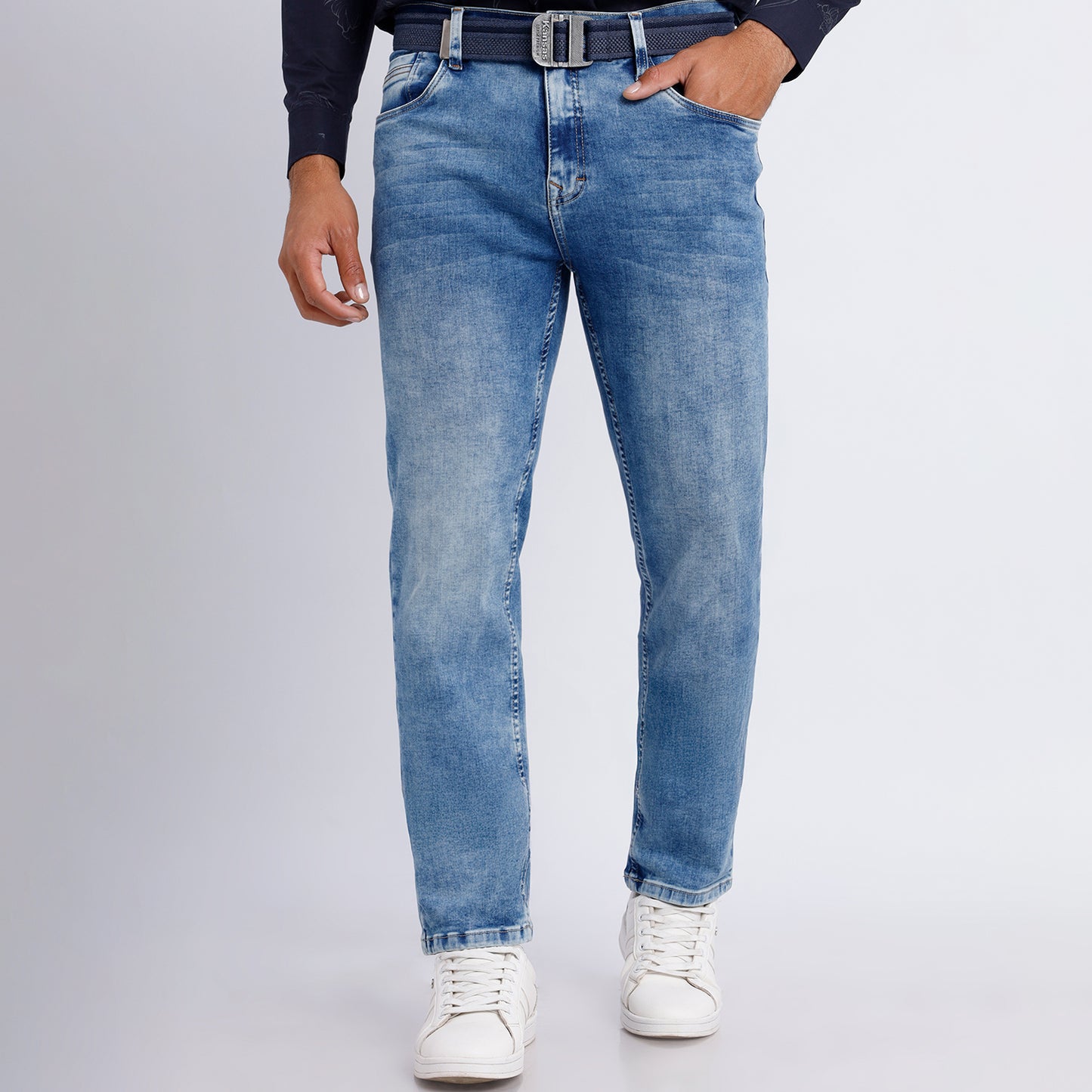Jean Slim Fit Celeste Moteado