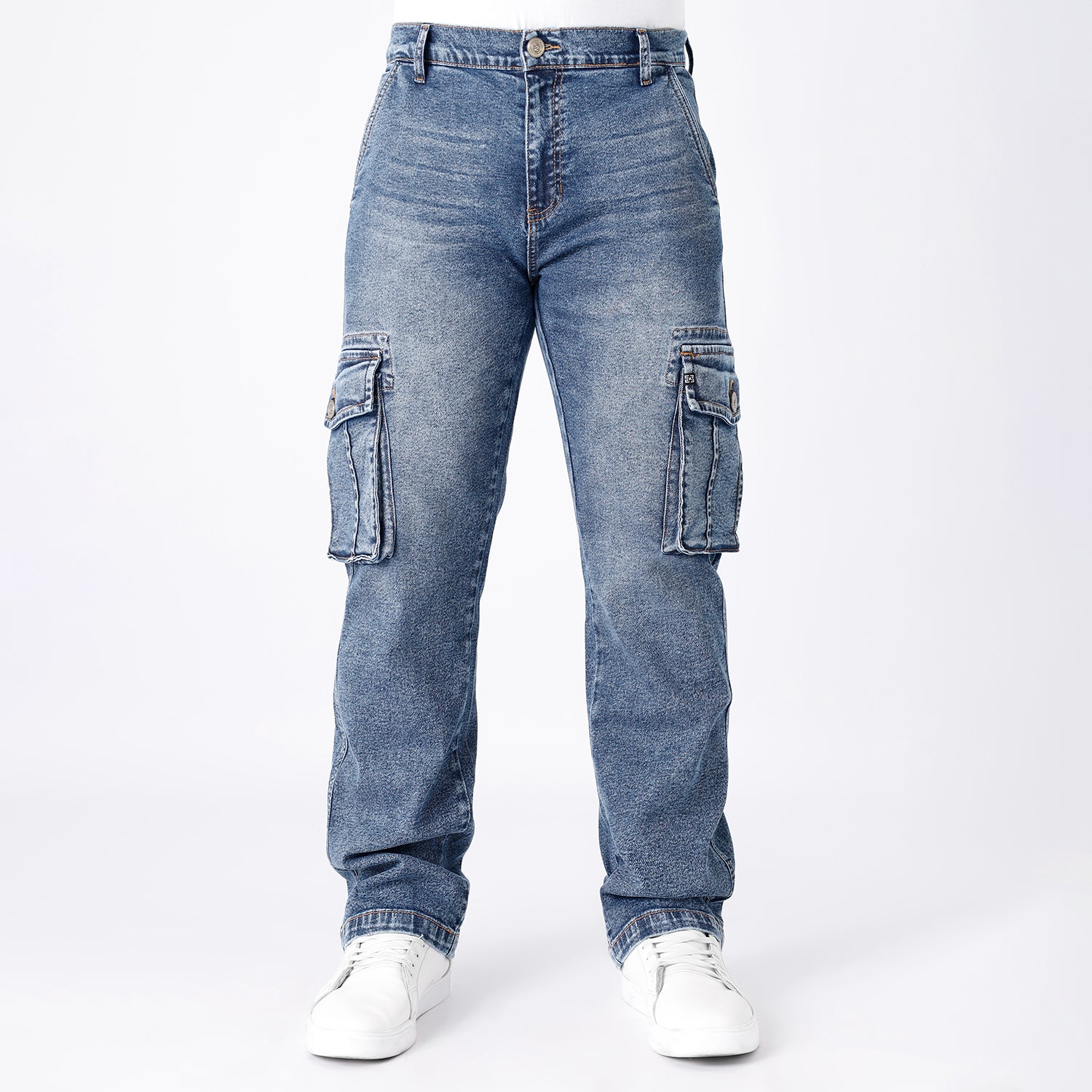Pantalón Vaquero Pantalon Cargo Mezclilla Hombre Jeans Cargo