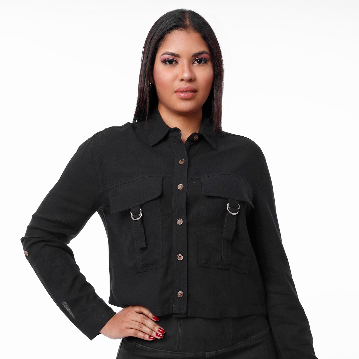 Blusa Cargo Dama Negro - 230595