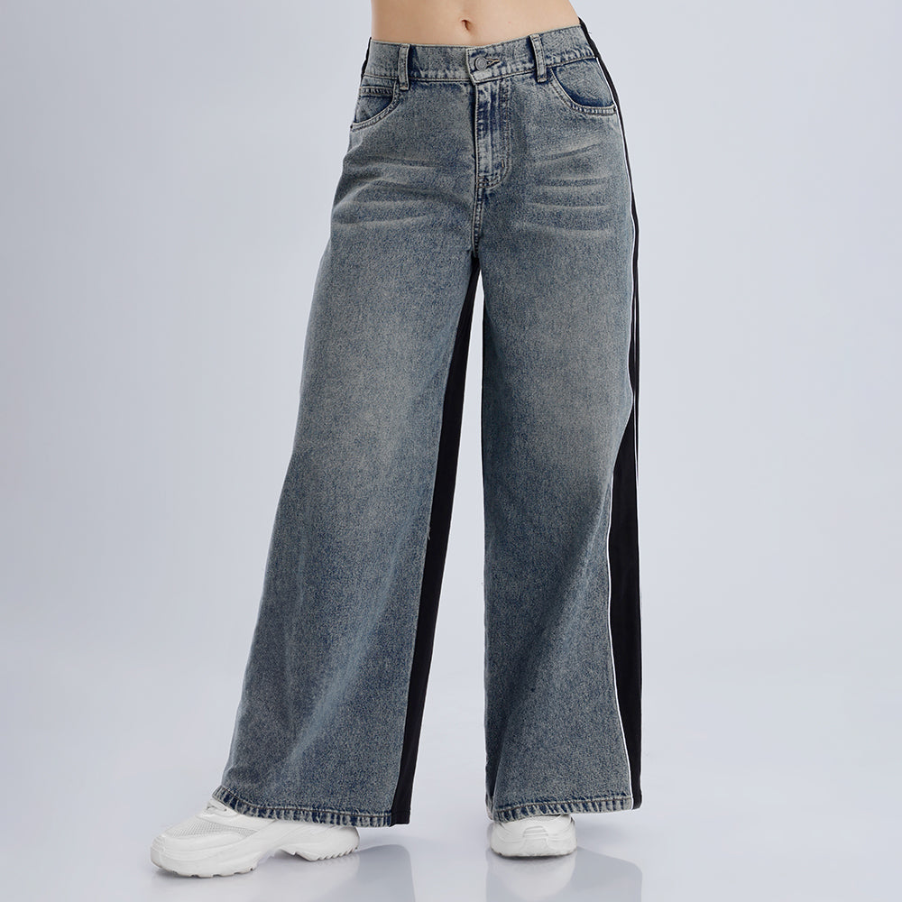 Jean Cintura Wide Loose Pepper Frosteado