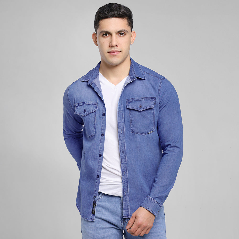 Camisa hombre azul