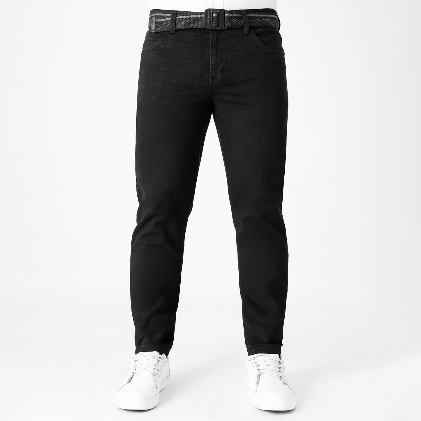 Jean Hombre Extreme Skinny C/correa Negro