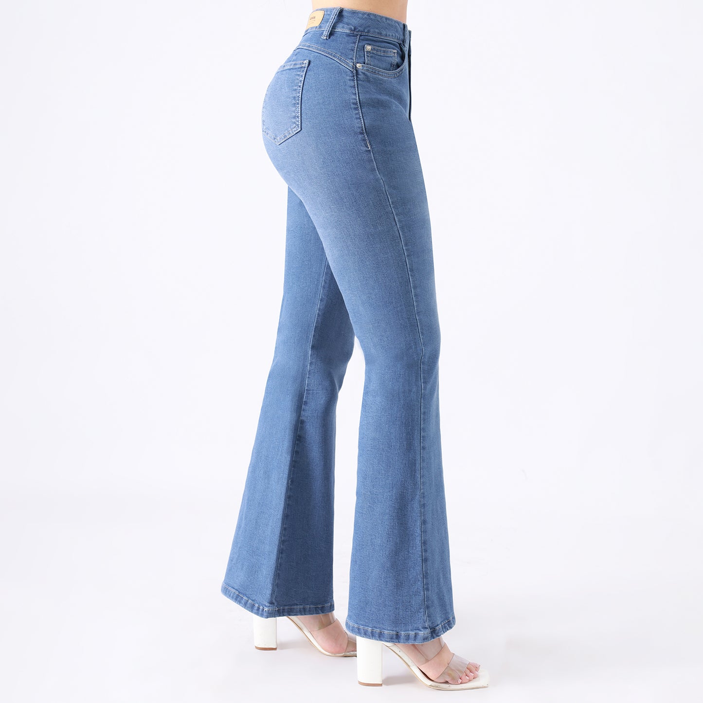 Jean Flare Cintura Cristal Focalizado