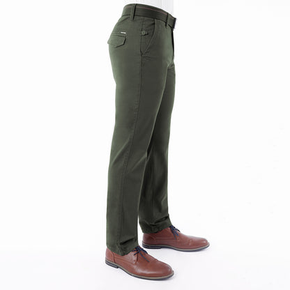 Pantalón Drill Regular/Correa Hombre Verde - 231161