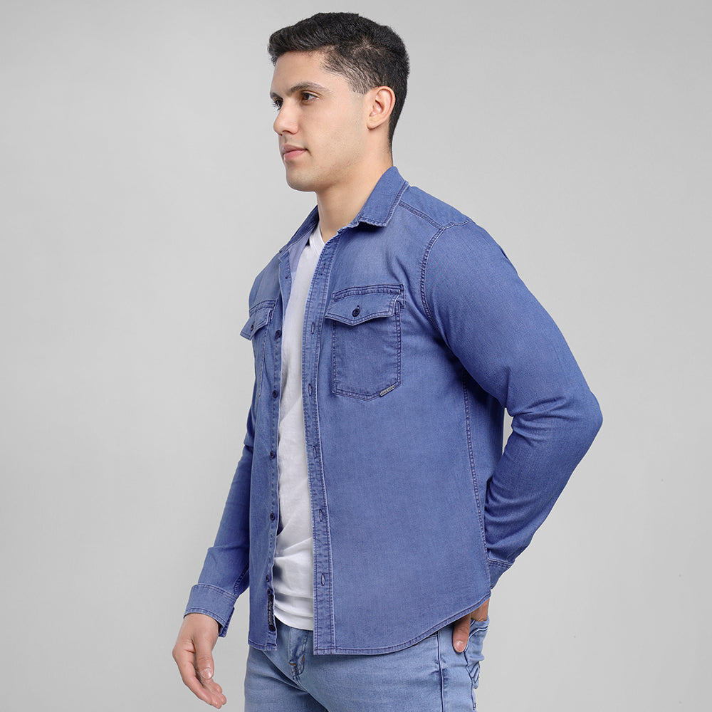 Camisa hombre azul