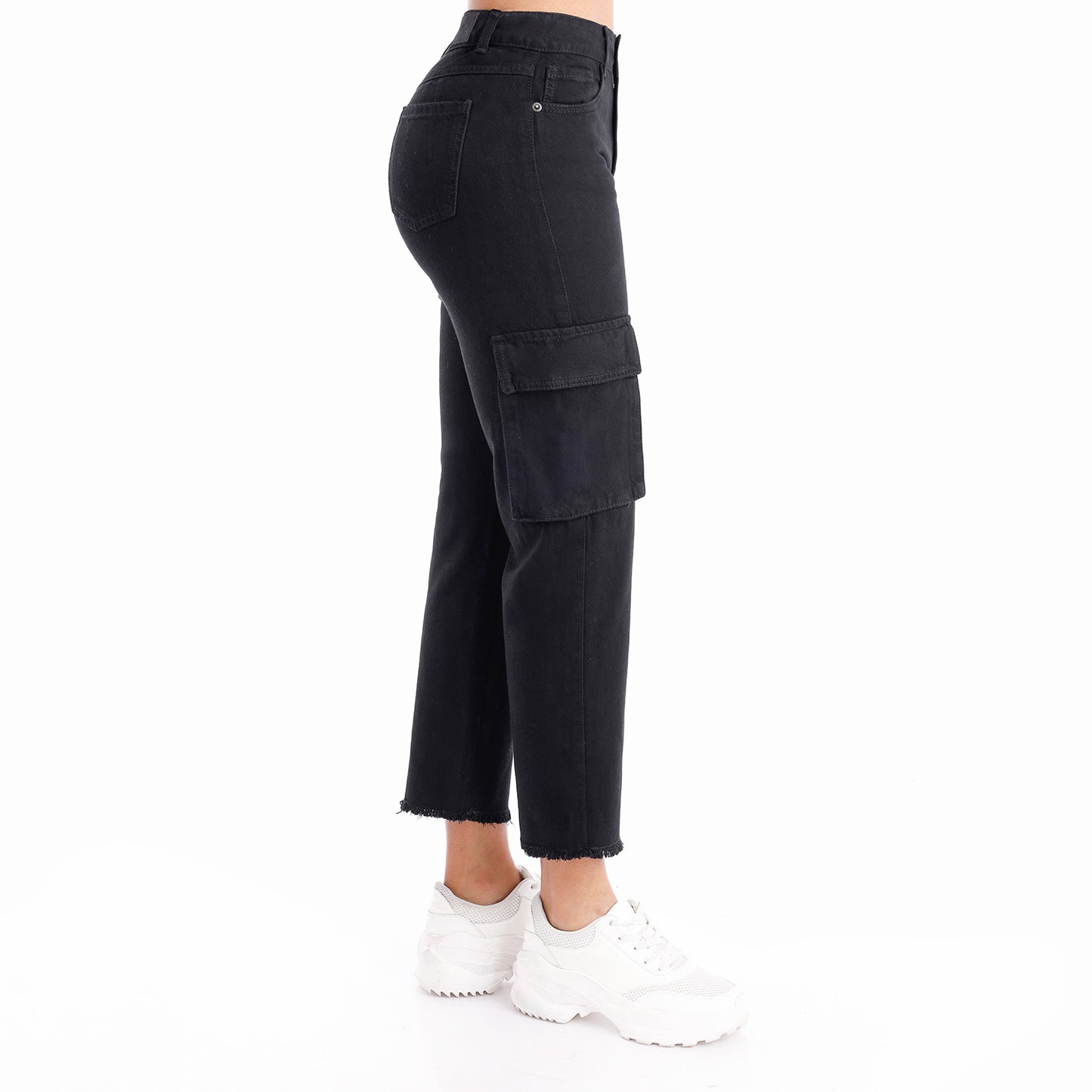 Jean Mom Cargo Dama Cenizo - 230508