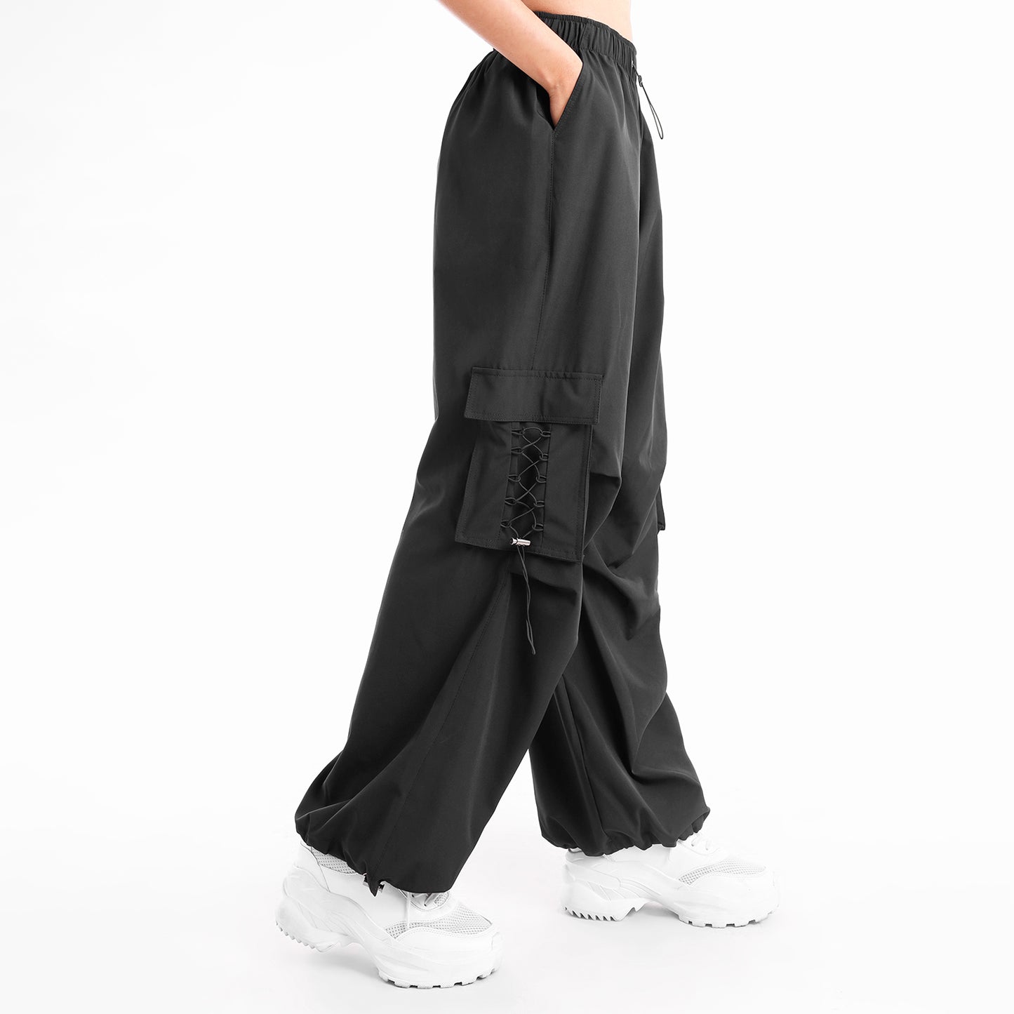 Pantalón Dama Parachute Negro - 230447