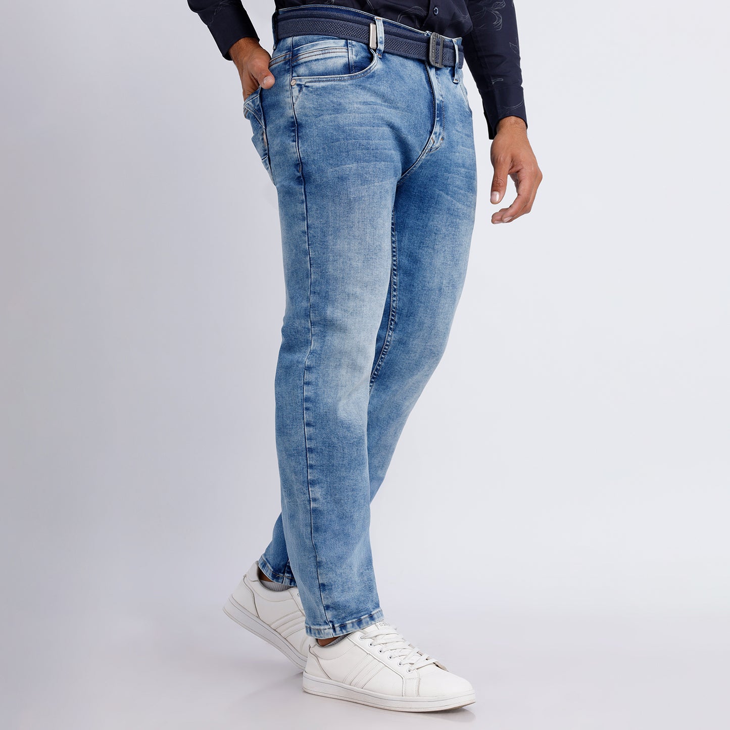 Jean Slim Fit Celeste Moteado