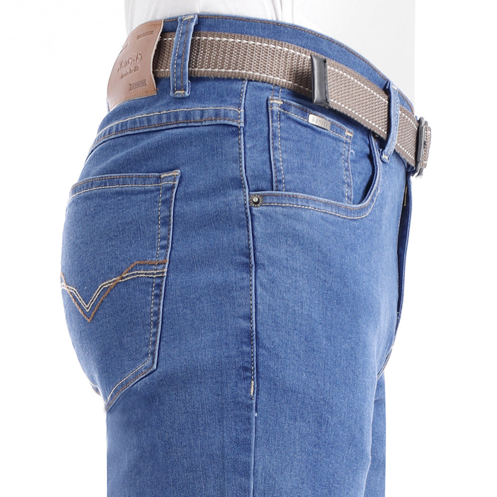 Pantalón de Caballero Regular Confort Premium con Correa - Cristal Contaminado