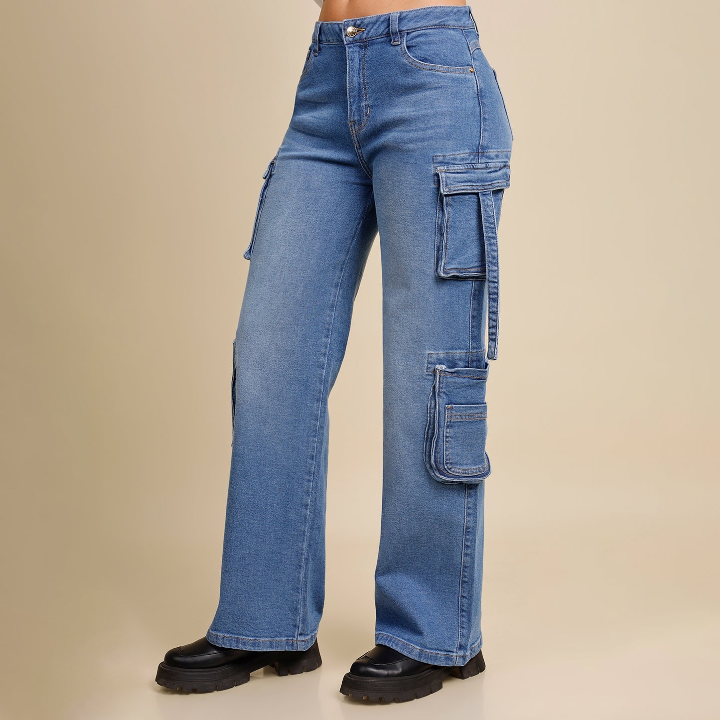 Pantalón Palazzo Cargo Cristal Moteado