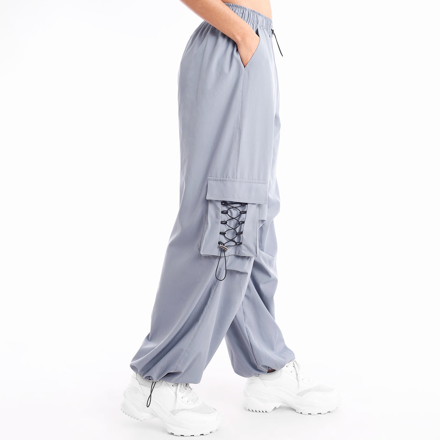 Pantalón Dama Parachute Gris - 230446